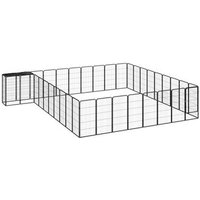 Jaula para perros 38 paneles de acero recubierto polvo 50x100 cm