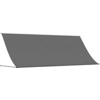 Toldo Retráctil de Tela y Acero Gris Antracita 400x150 cm - Vidaxl
