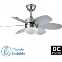 Ventilador DC Alves Niquel 6 Aspas Rev. Haya/plata 41x85d