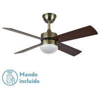 Ventilador DC Sofia 2xe27 4 Aspas con Control Remoto y Temporizador - Cerezo/Nogal