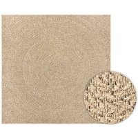 Alfombra Zizur Apariencia De Yute Interior Exterior 240x240 Cm