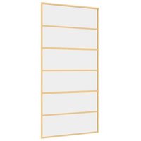 Vidaxl Puerta Corredera De Vidrio Esmerilado Y Aluminio