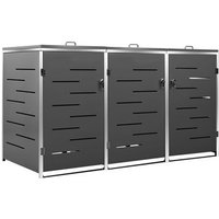 Vidaxl Cobertizo Metálico para Contenedores de Basura
