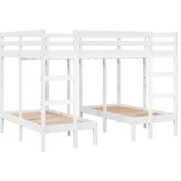 Litera "Triple Madera Maciza De Pino" Vidaxl 140x200/70x140 Cm