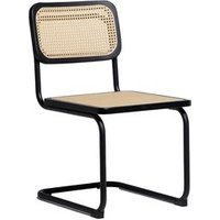 Silla de comedor de hevea y ratán sintético Klast Home moderno 45x84 cm