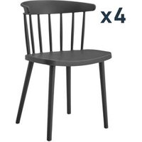 Paquete de 4 sillas de polipropileno Klast Home 48x75 cm