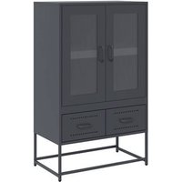 Aparador De Acero Antracita 68x39x111,5 Cm