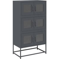 Aparador de Acero Gris 123x39x68 cm