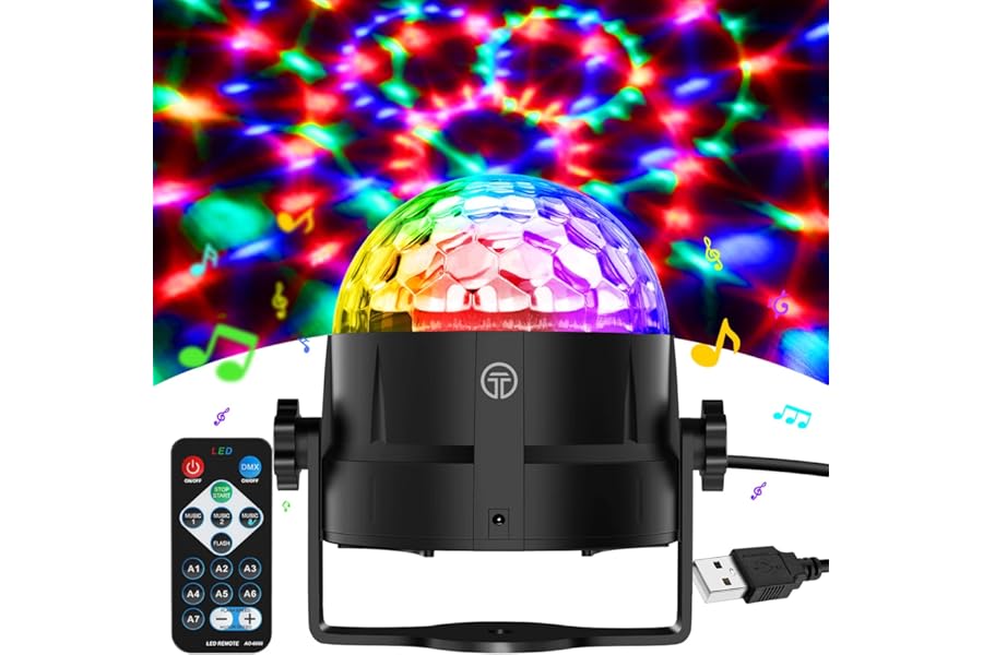 Bola de Luces LED para Discoteca con Activación por Sonido