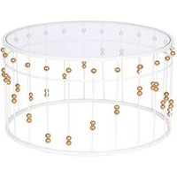 Mesa Centro Metal Cristal 82x82x45