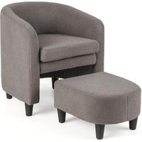 Sillón Chesterfield Costway con Otomana