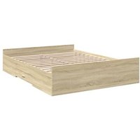 Cama Con Cajones de Madera Roble Sonoma 140x200 Cm