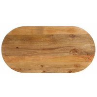 Tablero de Mesa Ovalado de Mango Macizo 140x60x3,8 cm