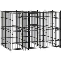 Perrera de Exterior Vidaxl Acero 5,53 m²