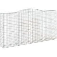 Cesta Gaviones Forma Arco Hierro Galvanizado 400x50x200/220 Cm Vidaxl