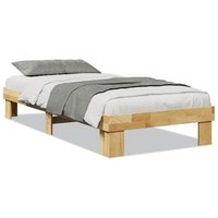Estructura de Cama 100x200 cm Madera Maciza Roble Vidaxl