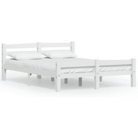 Estructura de cama sin colchón de madera de pino 120x200 cm