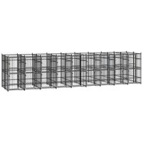 Comedero para perros de exterior de acero Vidaxl