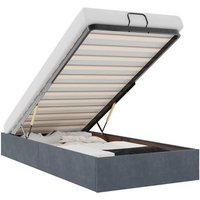 Estructura de cama Otomana sin colchón terciopelo