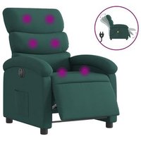 Sillón reclinable con masaje eléctrico de tela Vidaxl