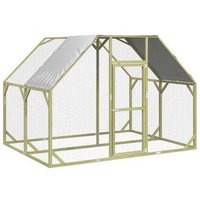 Gallinero de Madera Maciza de Pino Impregnada Vidaxl 268x200x190 cm