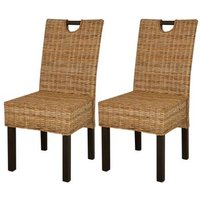 Sillas de Comedor Rogal Ratán Kubu Madera de Mango