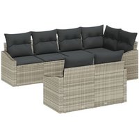 Conjunto De Sofá De Jardín 7 Piezas Polirratán V3482