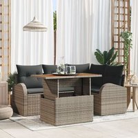 Juego de Sofás de Jardín Set de 5 Piezas