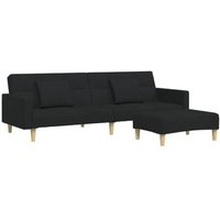 Sofá Cama 2 Plazas con Taburete Tela Unico V1439