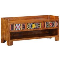 Banco Para Zapatos 100x35x45 Cm De Madera Maciza De Acacia V6268