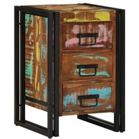 Mesita de Noche de Madera Recuperada V1742 40x35x50 cm