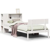 Cama con Estantería Madera Maciza 90x200 cm V5764 (Sin Colchón)