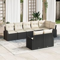 Conjunto de Sofá Jardín de 8 Piezas Rattan