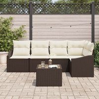 Juego de Sofá de Jardín de 5 Piezas Ratán