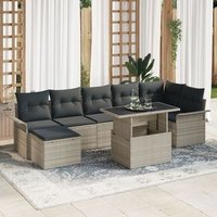 Juego de Sofá de Jardín de 8 piezas con cojines V4425