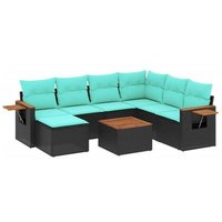 Conjunto de Sofás de Jardín 8 piezas con cojines de rattan sintético V0171