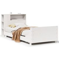 Estructura de cama sin colchón madera maciza 90x190 cm V4598
