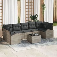 Juego de Sofás de Jardín de 8 piezas con cojines V5487