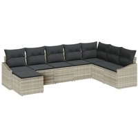 Conjunto De Comedor De Jardín De Ratán Sintético De 8 Piezas