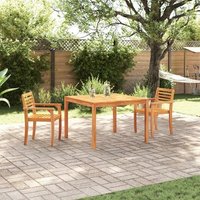 Conjunto de Comedor de Jardín de 3 Piezas V5867 de Madera de Acacia
