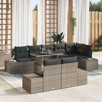 Set de Sofá y Mesas de Jardín de 9 piezas en Rattan V3199