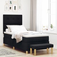 Cama Box Spring con colchón y banco 100x200 cm V3247