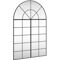 Espejo De Pared Arco De Hierro Negro 100x150 Cm