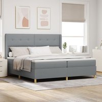 Cama Box Spring con Colchón 200x200 cm Tela V9013 Unico