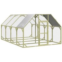 Gallinero de Madera Maciza de Pino Impregnada Vidaxl 268x400x190 Cm