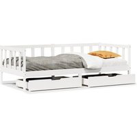 Sofá Cama con Cajones Madera Maciza de Pino 80x200 cm V4659