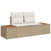 Conjunto de Sofá de Jardín 8 piezas Rattan y Poliéster V2076 Unico