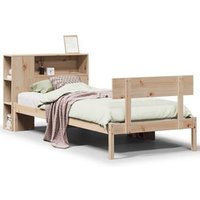 Cama con Estantería 90x200 cm Madera Maciza de Pino V5757