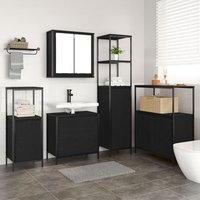 Juego Muebles Baño 5 Piezas Vidaxl Madera Roble V2196