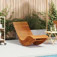 Tumbonas Mecedoras de Madera Maciza de Acacia